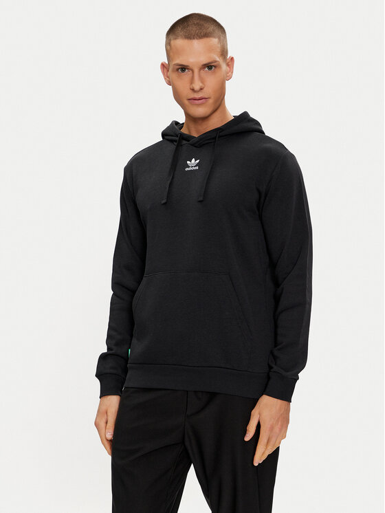 adidas adidas Majica dugih rukava Essentials+ Made With Hemp HR8618 Crna Regular Fit