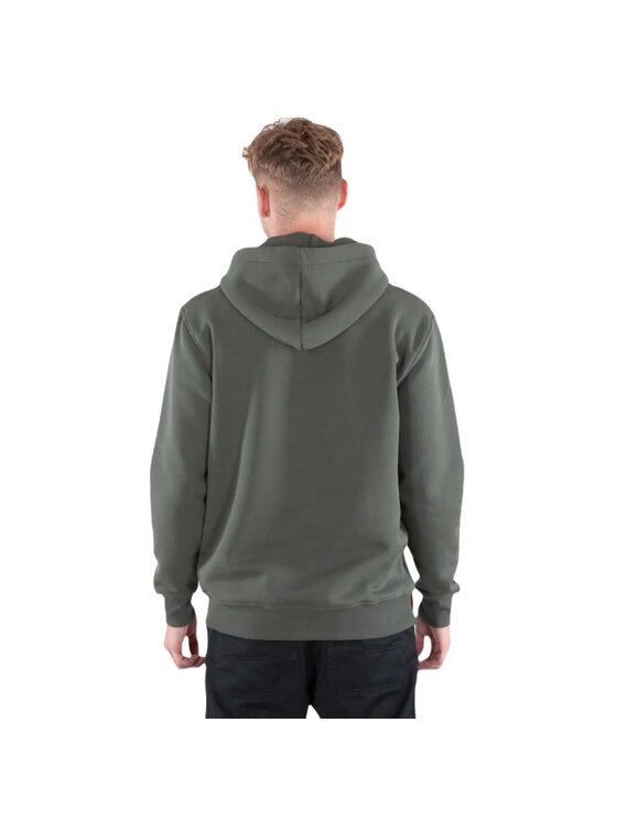 Alpha Industries Alpha Industries Mikina Basic Small Logo Hoodie Zelená Regular Fit