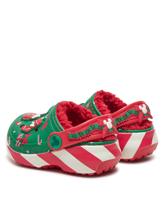 Crocs Crocs Şlapi Classic Mickey Xmass Lined Clog T 210815 Verde