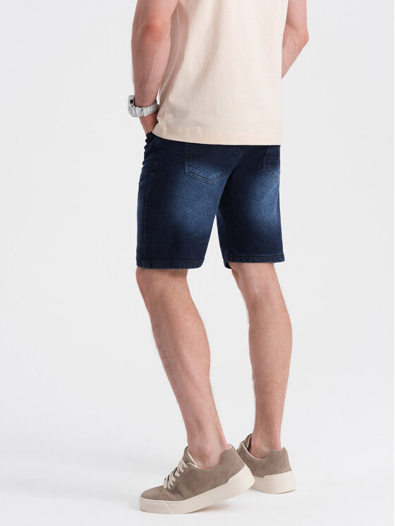 Ombre Ombre Džínové šortky OM-SRDS-0145 Modrá Regular Fit