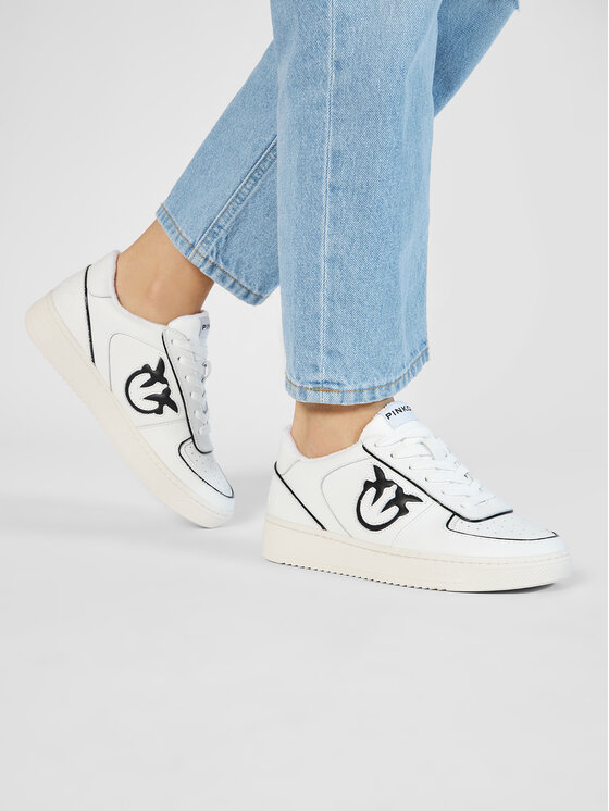 PINKO Pinko Laisvalaikio batai Bondy Basket Sneaker PE 22 BLKS1 1H210W Y84V Balta
