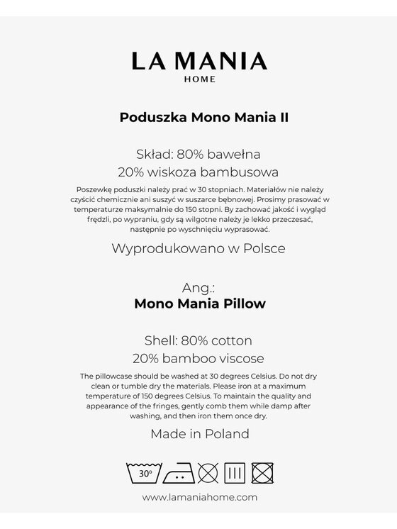 La Mania La Mania Poduszka dekoracyjna Mono Mania Beżowy