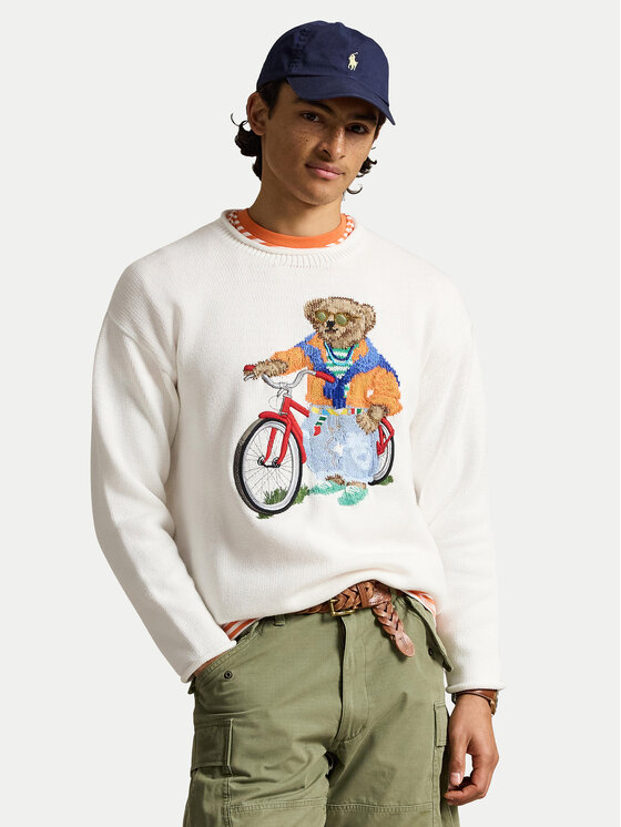 Polo Ralph Lauren Polo Ralph Lauren Svetr 710B13896001 Bílá Regular Fit