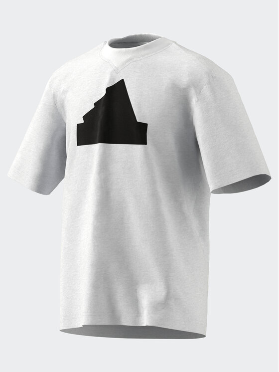adidas Tričko Future Icons Logo Piqué T-Shirt IK9328 Biela Loose Fit