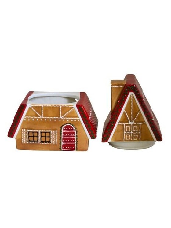 MIAhome MIAhome Pojemnik ceramiczny DOMEK Brązowy