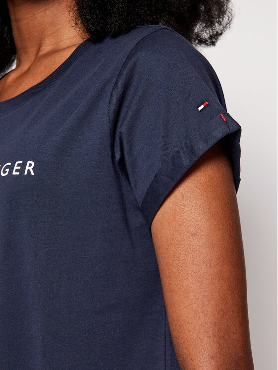 Tommy Hilfiger Tommy Hilfiger Majica UW0UW01618 Mornarsko modra Slim Fit