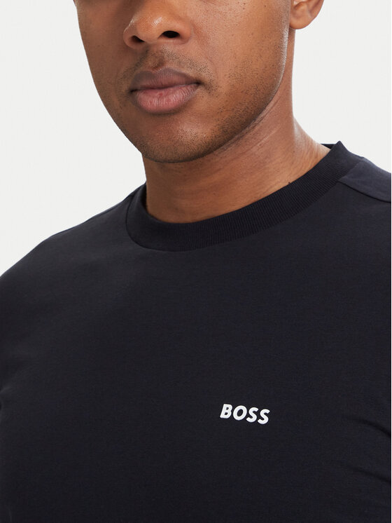 BOSS BOSS Тениска с дълъг ръкав 50506365 Тъмносин Regular Fit