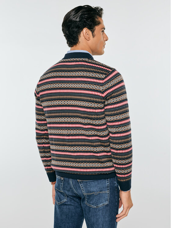 BIG STAR BIG STAR Sweter LARS Kolorowy Basic Fit