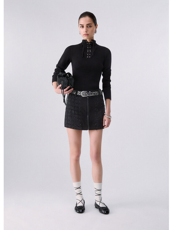 Liu Jo Liu Jo Gonna di jeans UF6114D038522222 Nero Regular Fit