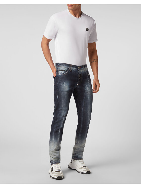 PHILIPP PLEIN PHILIPP PLEIN Jeansy 403 Niebieski Straight Leg