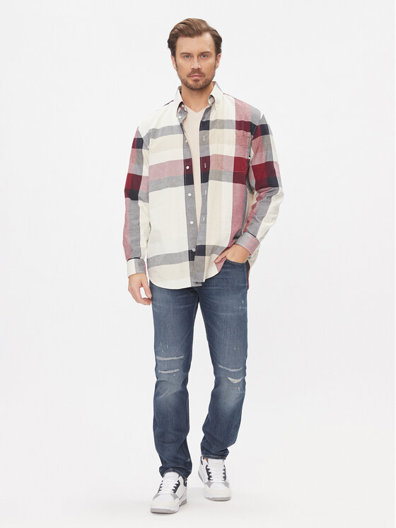 Tommy Hilfiger Tommy Hilfiger Jeans hlače Mercer MW0MW33370 Mornarsko modra Regular Fit