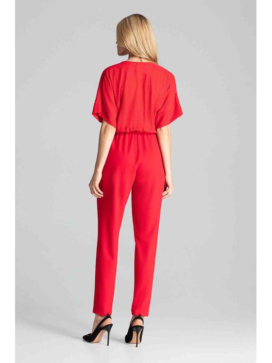 FIGL FIGLFIGL Jumpsuit M684 Rosso Regular Fit