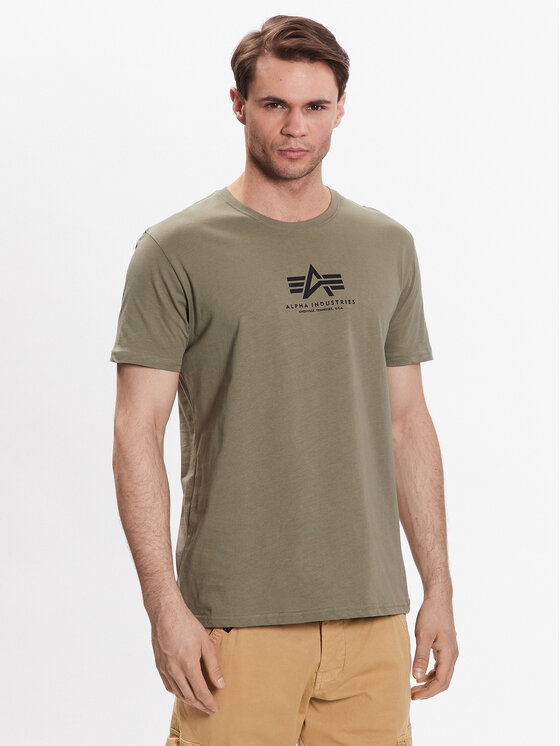 Alpha Industries T-shirt Basic 118533 Beige Regular Fit, taglia : M