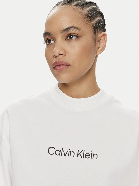 Calvin Klein Calvin Klein Bluză Hero Logo K20K205450 Alb Regular Fit