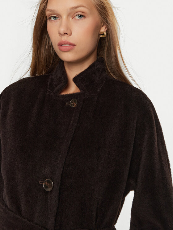 Marella Marella Cappotto di lana Ofanto 2423016112 Marrone Regular Fit
