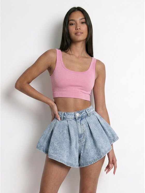 MissDenim MissDenim Szorty jeansowe Skorts Niebieski Regular Fit