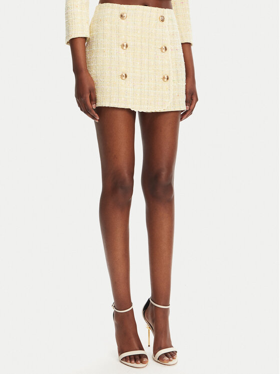 Elisabetta Franchi Elisabetta Franchi Miniszoknya GO-116-52E2-V420 Sárga Regular Fit