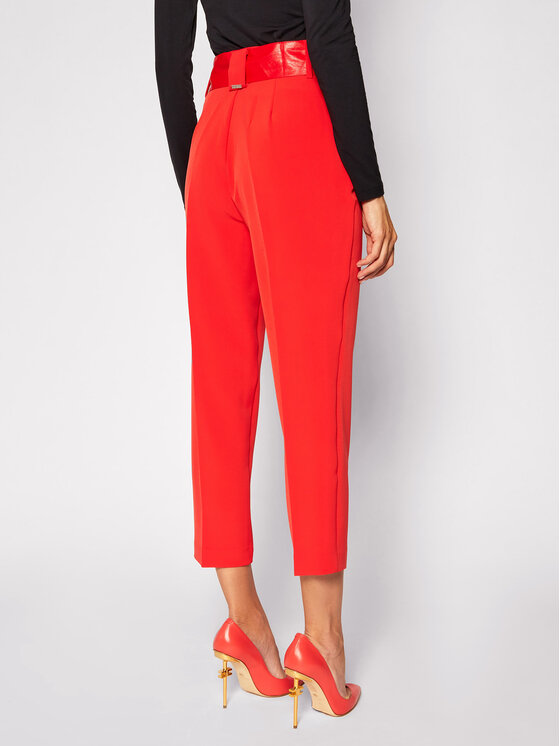 Guess Guess Spodnie materiałowe Hope W0YB42 WB4H2 Czerwony Regular Fit