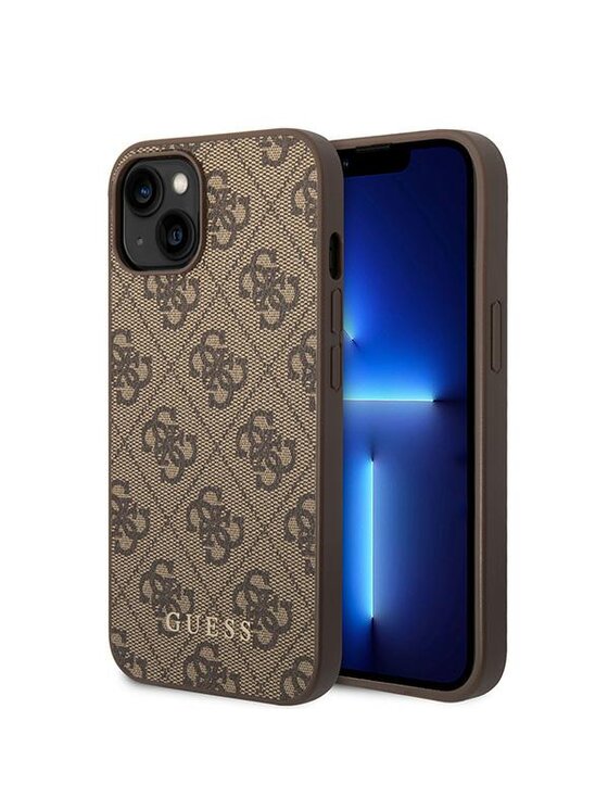 Etui na telefon Guess, Brązowe, iPhone 15 Plus