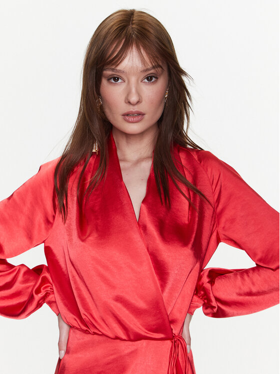 PINKO Pinko Koktel haljina 100295 Z345 Crvena Regular Fit