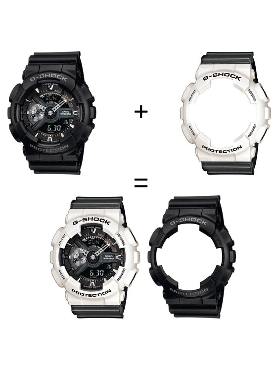 Casio Casio Zegarek SET GA-110-1BER + BEZEL 10395292 + PASEK 10467764 Szary