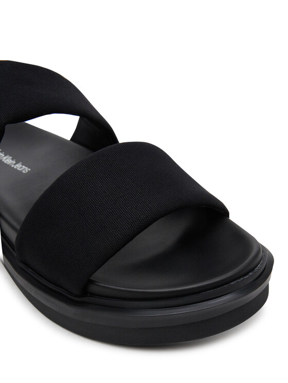 Calvin Klein Jeans Calvin Klein Jeans Nazouváky Flat Molded Dbl Bar Sandal Cv YM0YM01222 Černá
