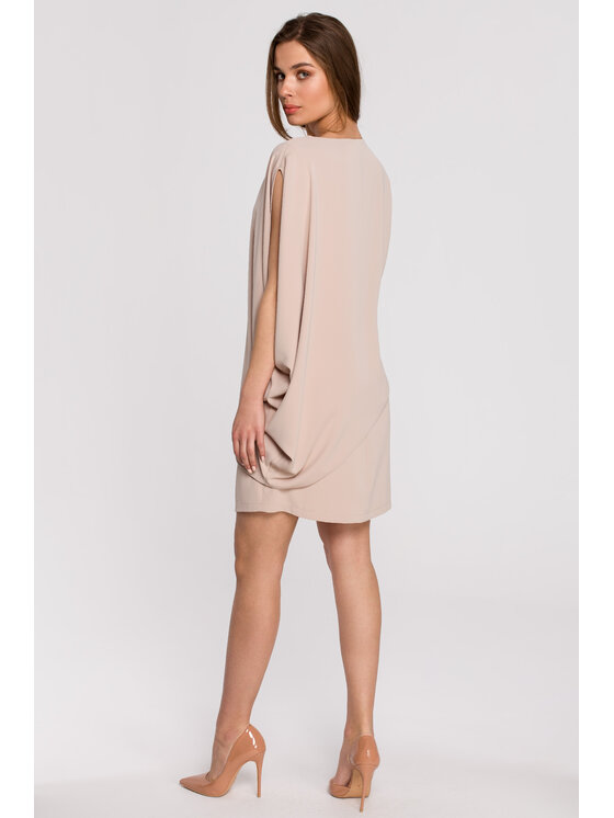 Stylove Stylove Každodenné šaty S262 Béžová Regular Fit