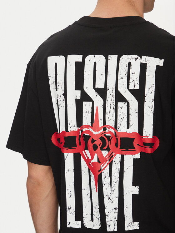 Karl Kani Karl Kani Majica Resist Love 60300349 Črna Relaxed Fit