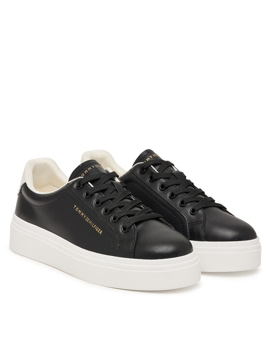 Tommy Hilfiger Tommy Hilfiger Laisvalaikio batai Chic Cupsole FW0FW09107 Juoda