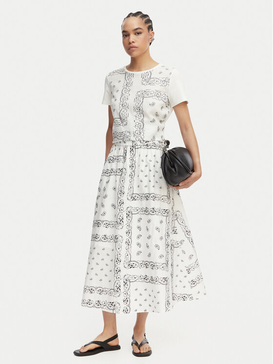 Weekend Max Mara Weekend Max Mara Midi suknja Caravan 2615101082 Bijela Regular Fit