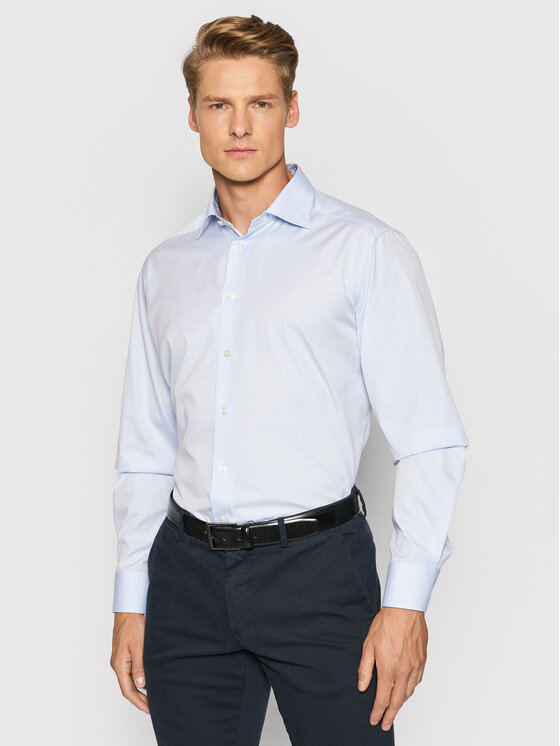 Eton Eton Košile 100002420 Modrá Contemporary Fit