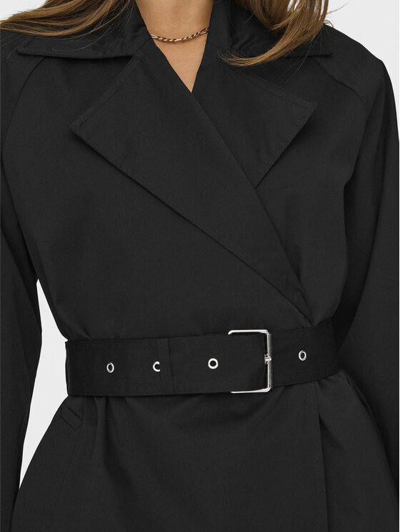 ONLY ONLY Tenchcoat April 15308860 Schwarz Regular Fit