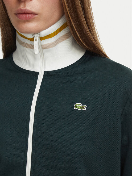 Lacoste Lacoste Bluza SF5252 Zielony ciemny Regular Fit