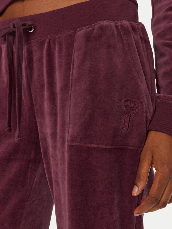 Juicy Couture Juicy Couture Spodnie dresowe Caisa JCSEBJ008 Bordowy Slim Fit