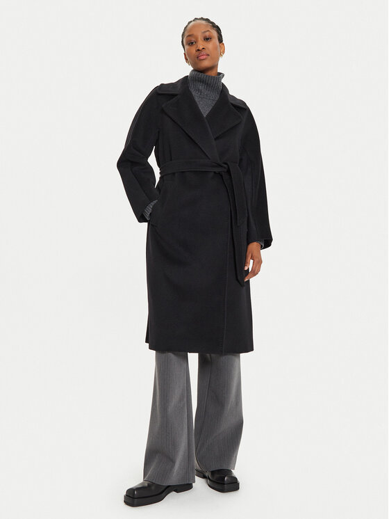Weekend Max Mara Weekend Max Mara Vuneni kaput Resina 2425016092 Crna Regular Fit