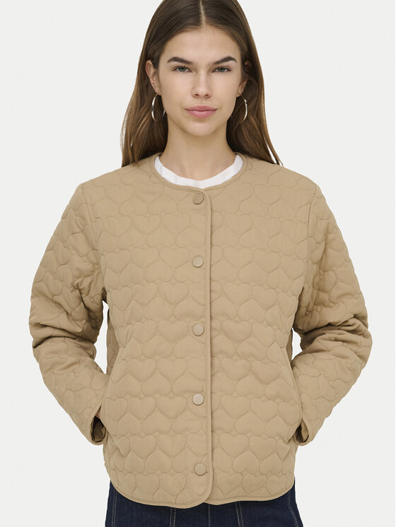 ONLY ONLY Prehodna jakna Heart 15366265 Bež Regular Fit