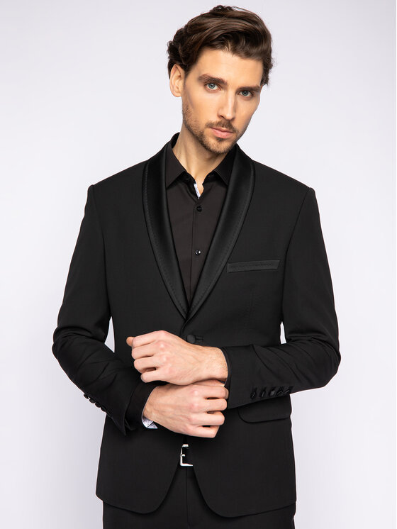 Rage Age Rage Age Costum Funn Negru Slim Fit
