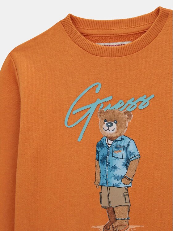 Guess Guess Μπλούζα N6GQ04 KA6R4 Πορτοκαλί Regular Fit