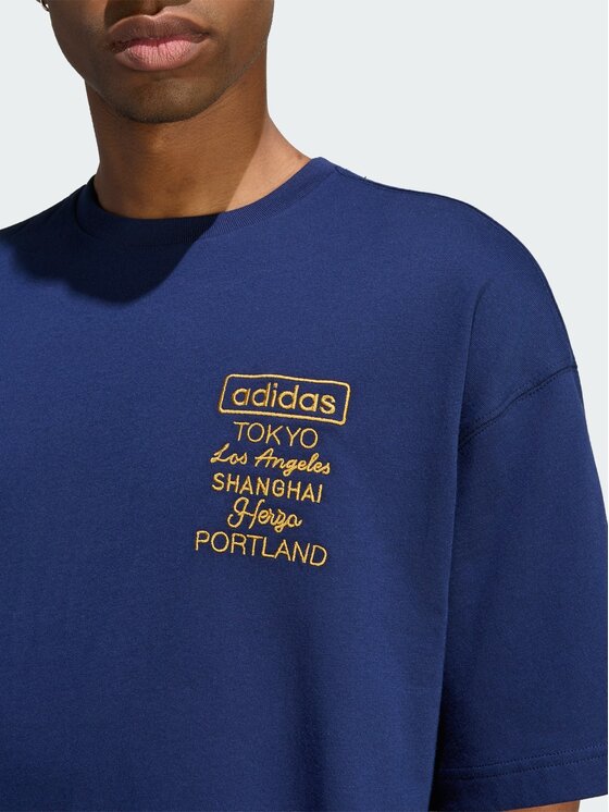 adidas adidas T-Shirt 170817 Granatowy Loose Fit