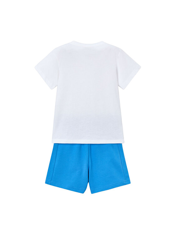 Mayoral Mayoral Set tricou și pantaloni scurți 3610 Alb Regular Fit