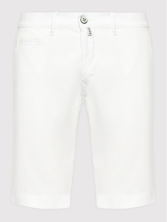 Pierre Cardin Pierre Cardin Šortky z materiálu 34770/000/4007 Bílá Slim Fit