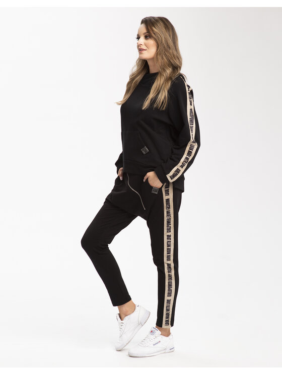 Look Made With Love Look Made With Love Bluza Look810 Marsala Czarny Active Fit