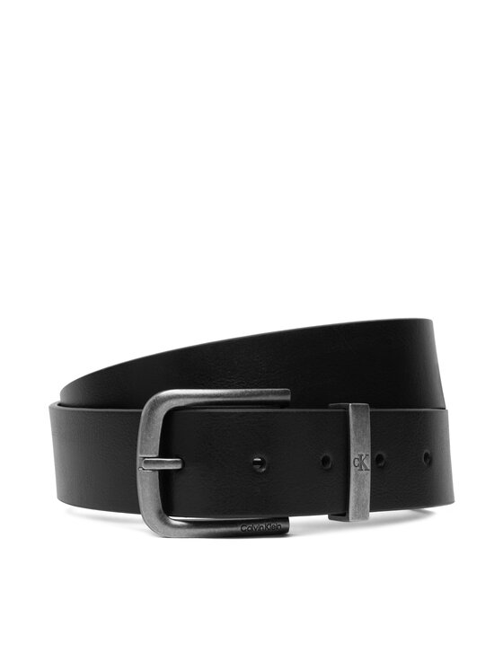 Calvin Klein Calvin Klein Ζώνη Seasonal Logo Tumbled 35Mm Fixed LV04D7128G Μαύρο