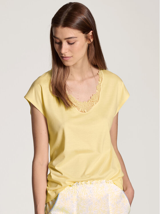 Calida Calida T-Shirt 14095 Žlutá Regular Fit