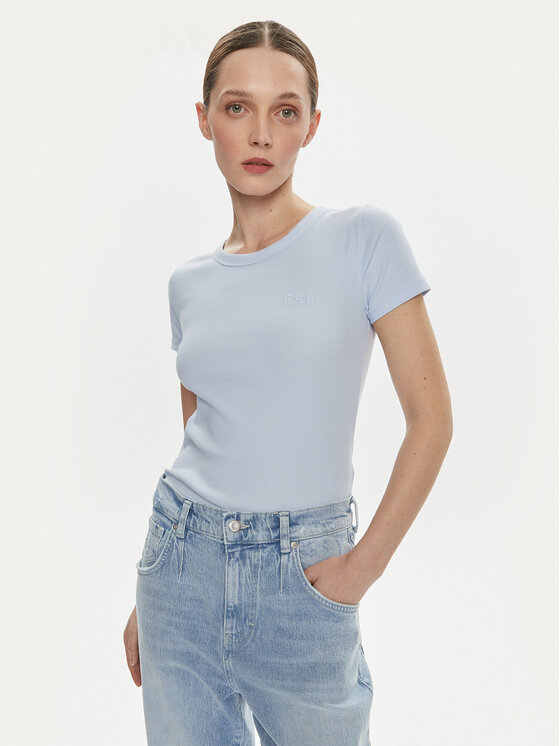 Gap Tričko 870883 Modrá Slim Fit