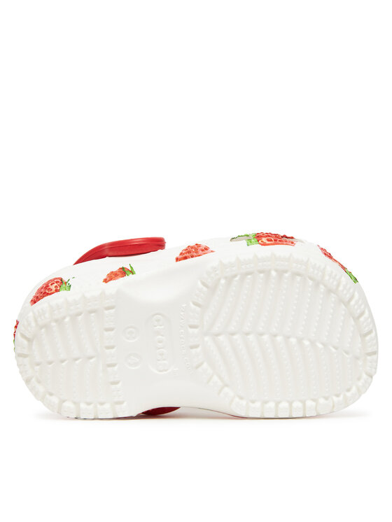 Crocs Crocs Şlapi Toddler Classic Fresh Fruits Clog 211170 Alb