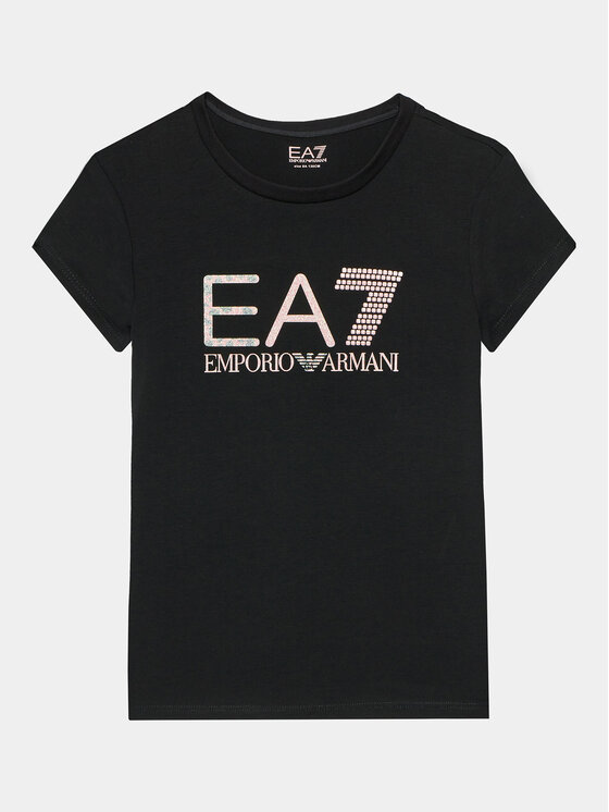 EA7 Emporio Armani T-krekls 6RFT15 FJ2HZ 1200 Melns Regular Fit