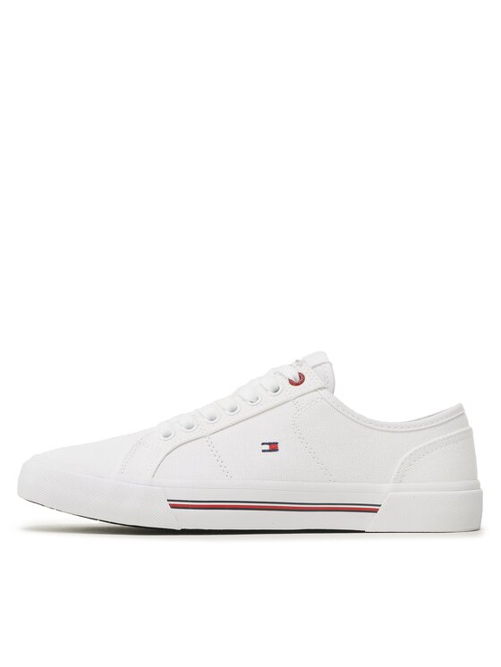 Tommy Hilfiger Tommy Hilfiger Sneakers aus Stoff Core Corporate Vulc Canvas FM0FM04560 Weiß