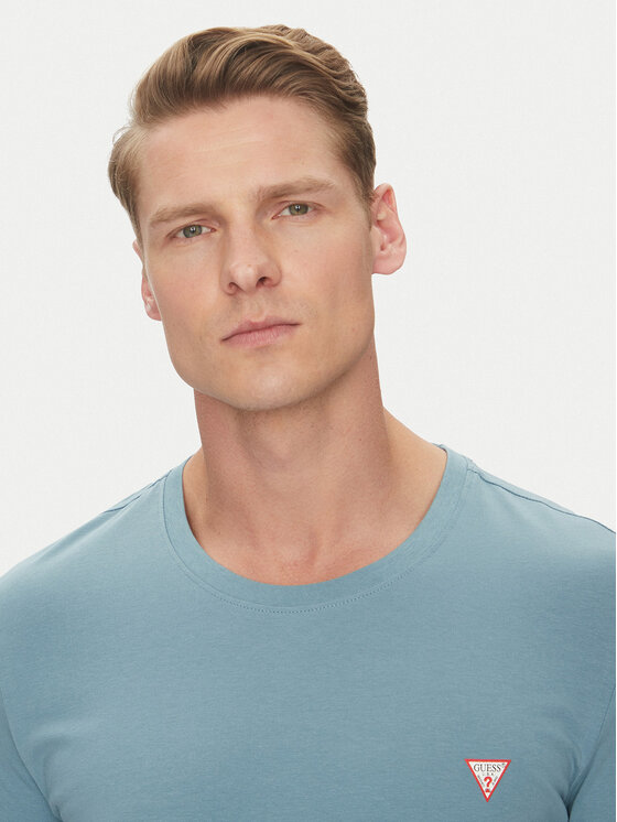 Guess Guess T-shirt M2YI24 J1314 Blu Slim Fit