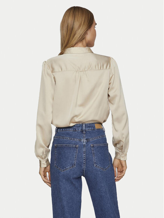 Vila Vila Camicia 14063320 Beige Regular Fit